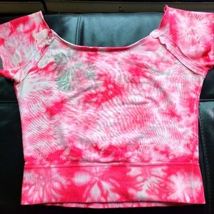 Voodoo Dolls Pink Tie-dye Top